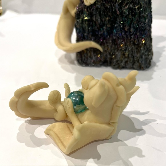 Set of 2 Polymer Clay Dragons, handmade collectible figurines - Picture 7 of 11